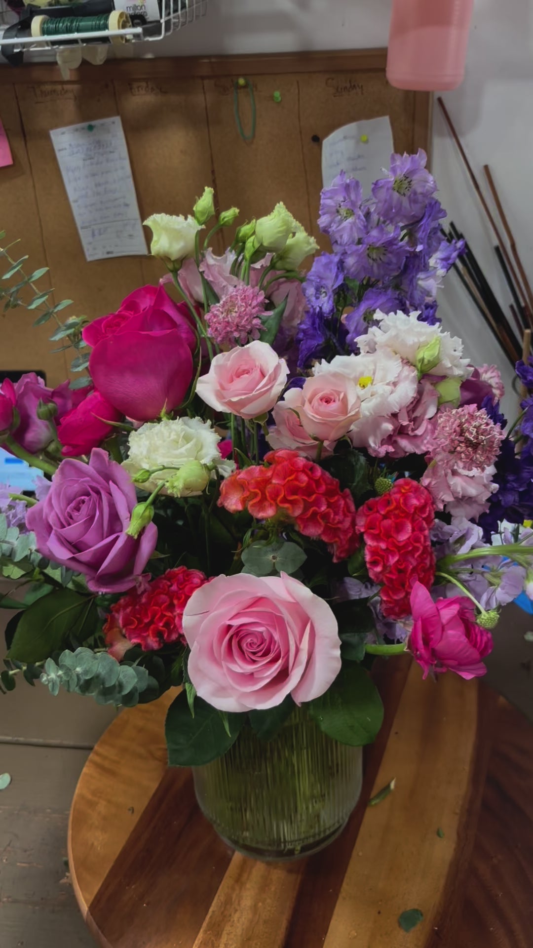 Custom Seasonal Flower Arrangement (With Vase)