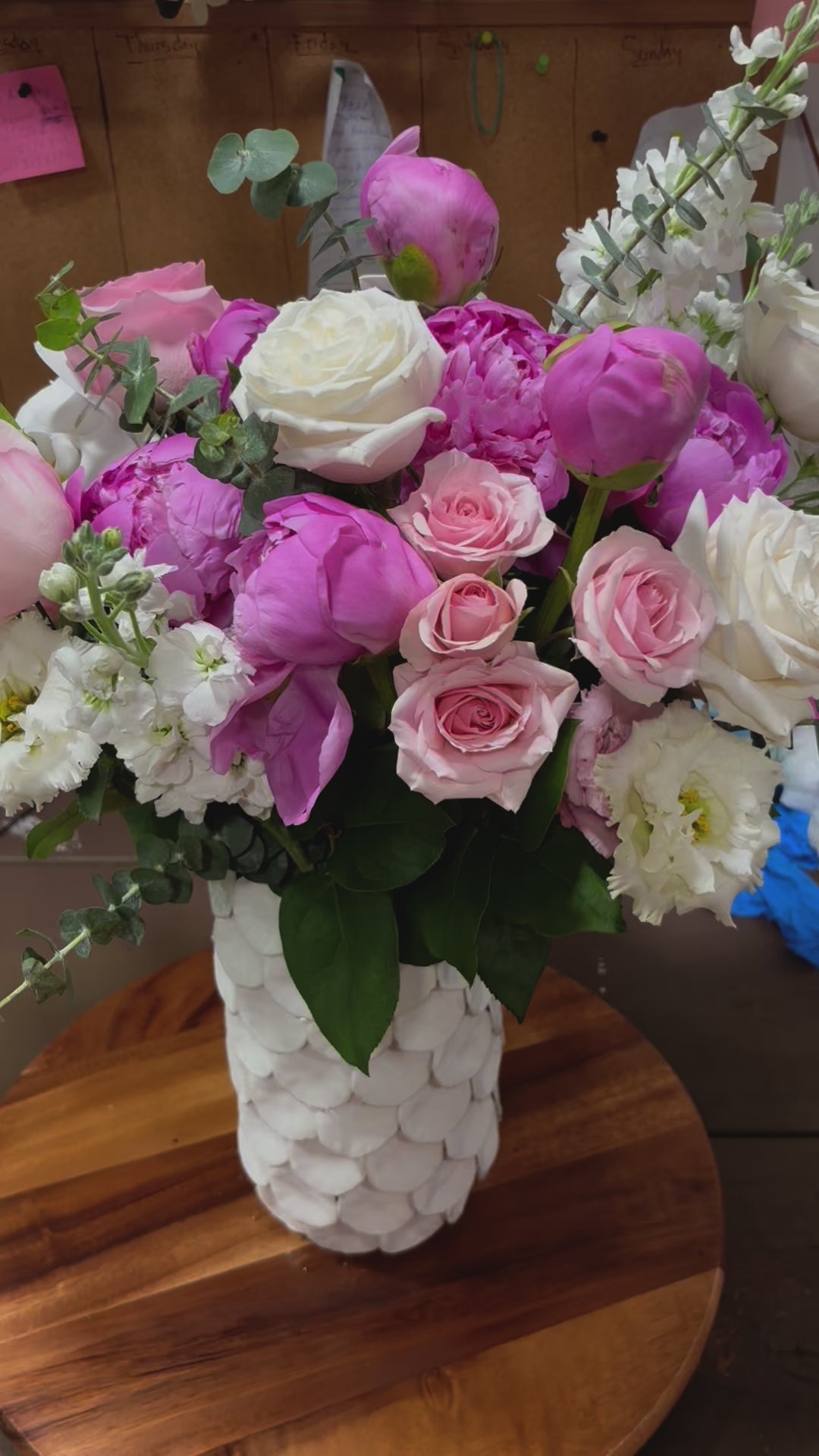 Custom Seasonal Flower Arrangement (With Vase)