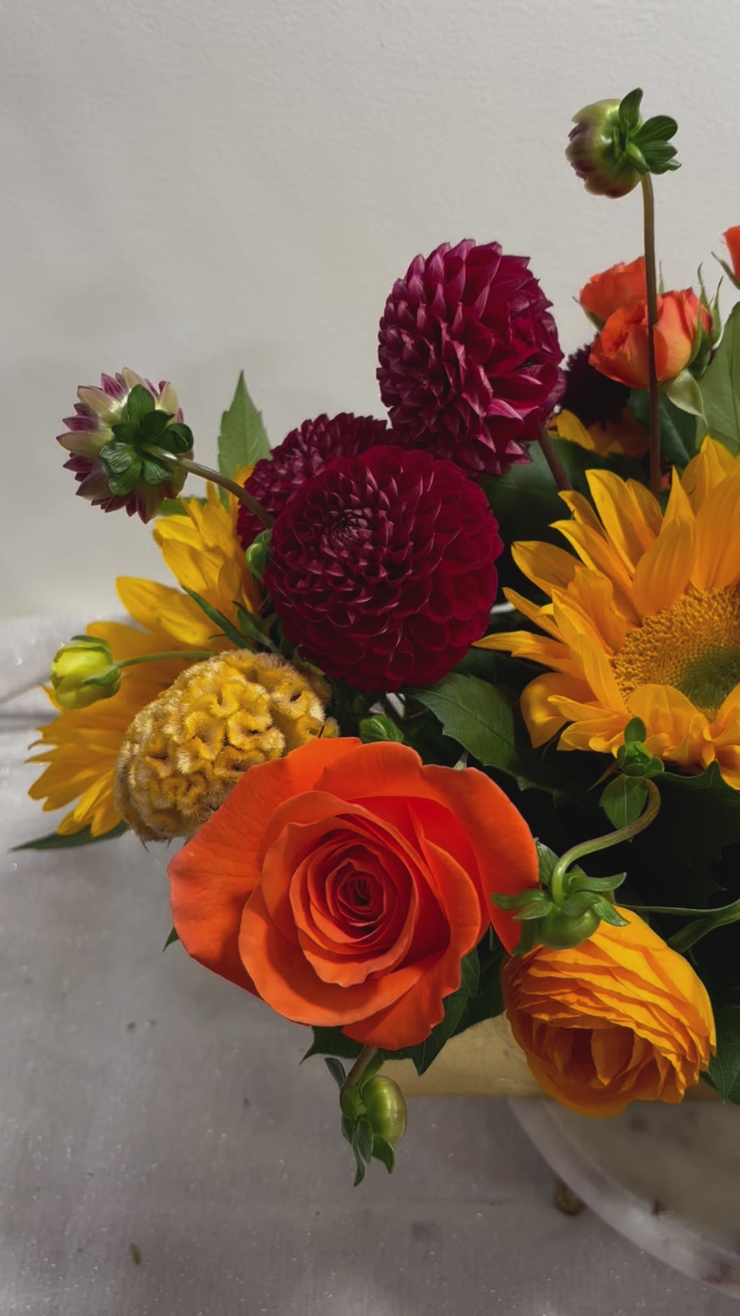 Custom Seasonal Flower Arrangement (With Vase)