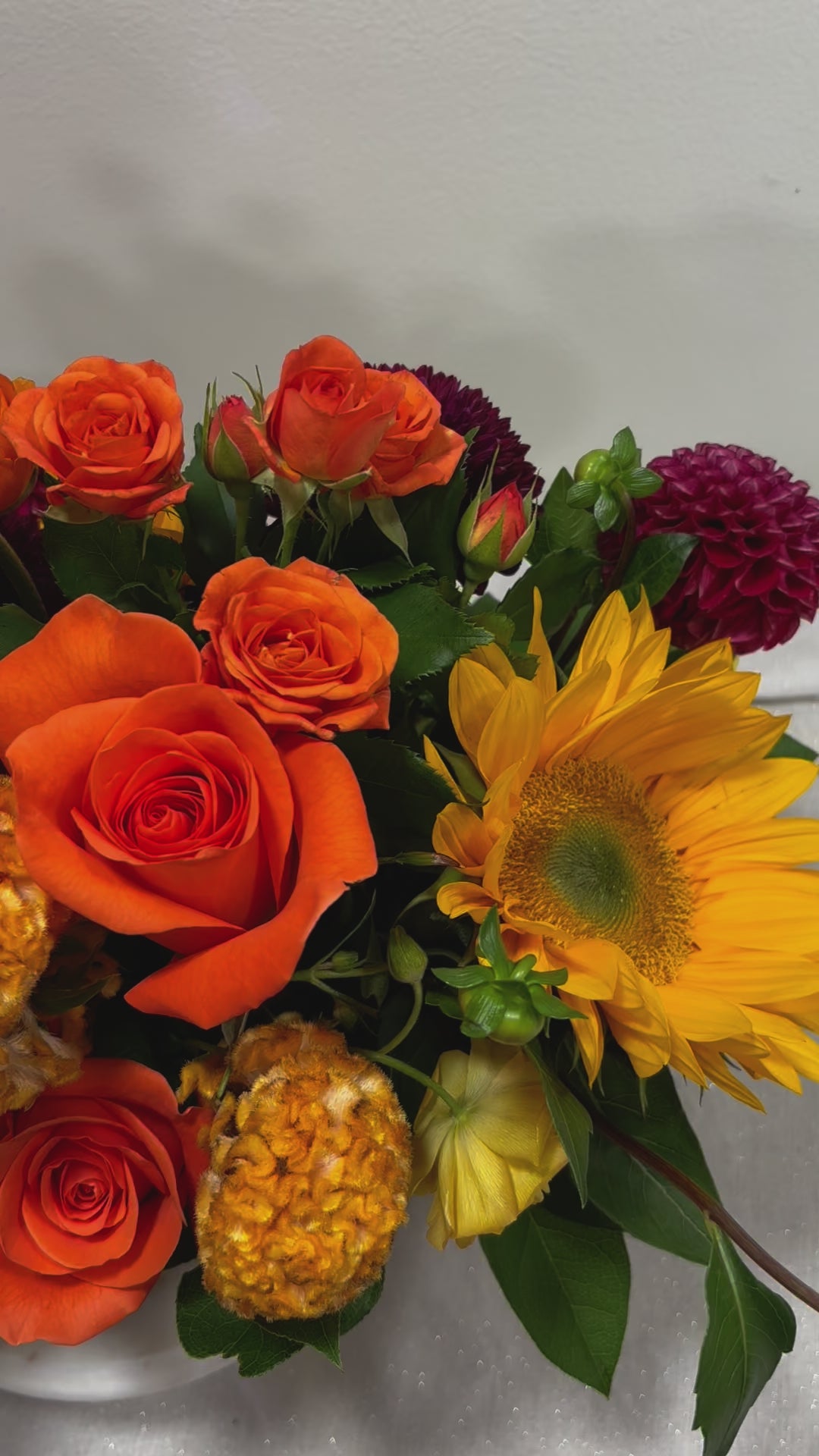 Custom Seasonal Flower Arrangement (With Vase)